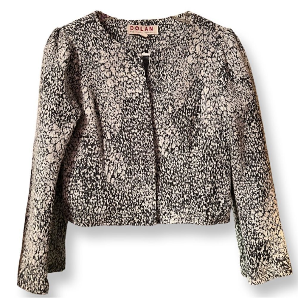 EUC Dolan Puffed Sleeve Crop Knit Blazer Size XS